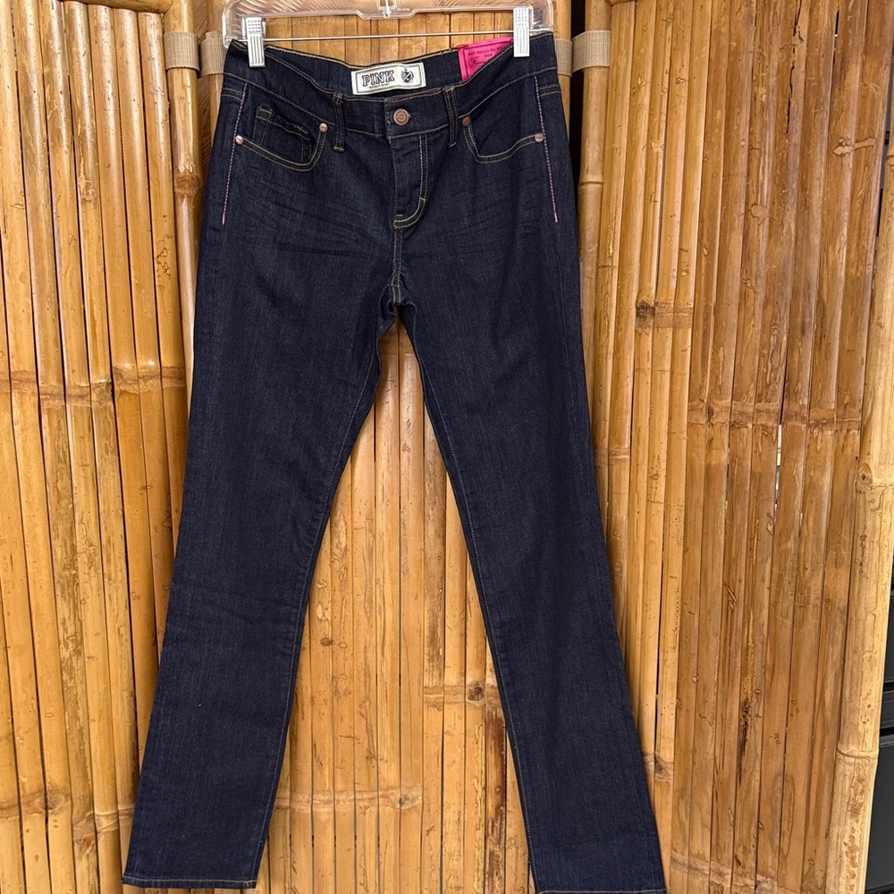 PINK Victoria's Secret Deep Blue Skinny Jeans NWT